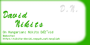 david nikits business card